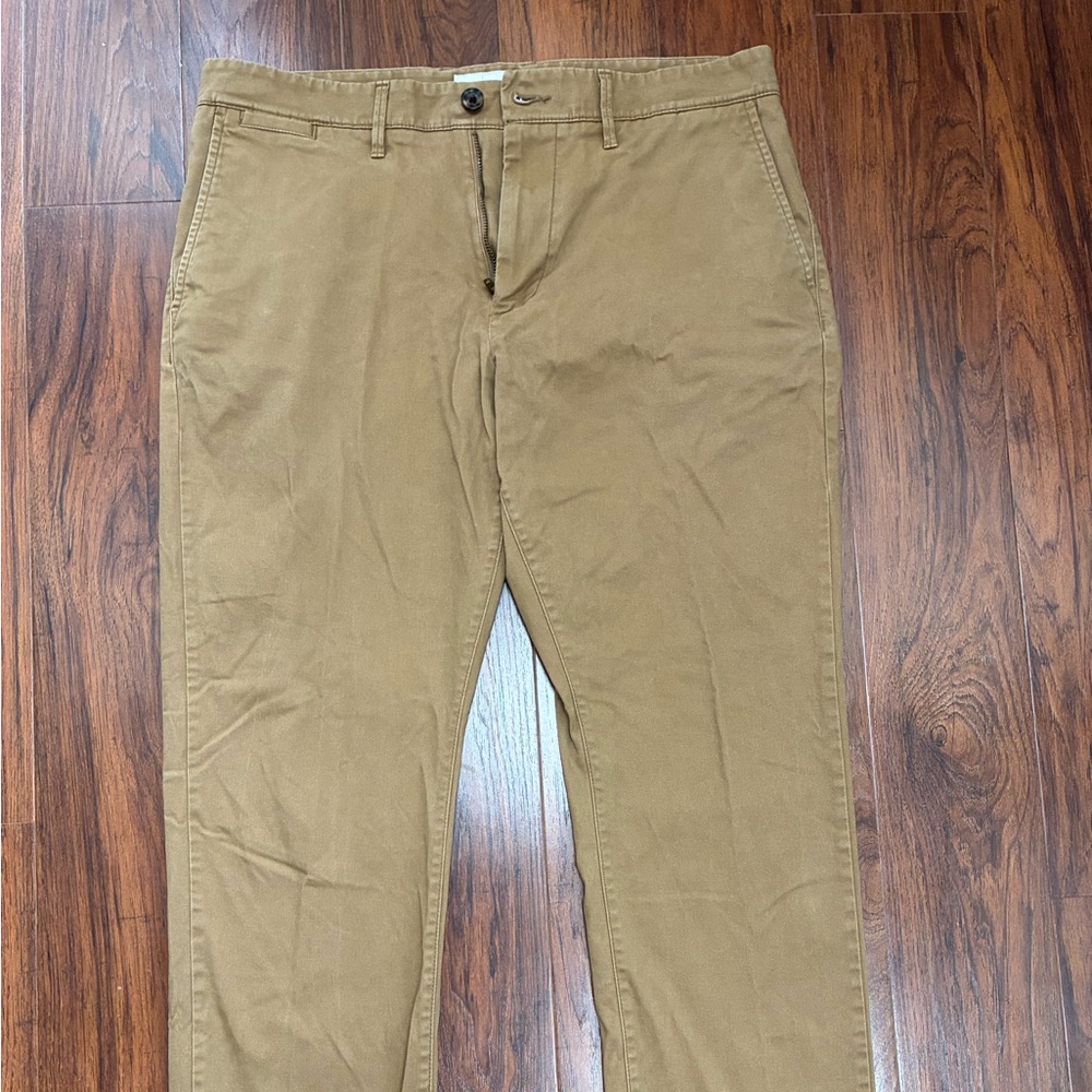 Goodfellow & Co Tan Chinos Straight-Leg Cotton Blend